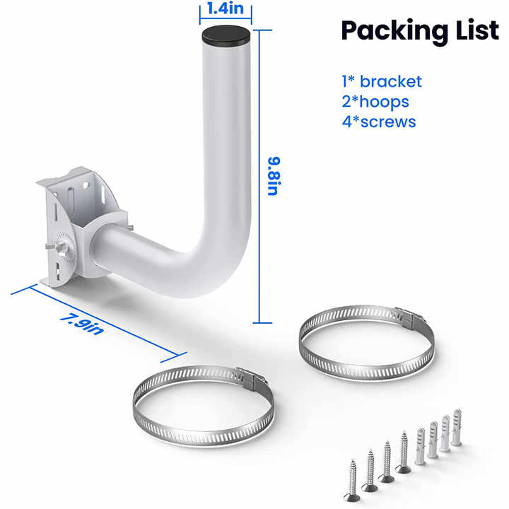DYMACHINE 실외 범용 무선 브리지 폴 및 벽걸이형 안테나 장착 강철 브래킷
